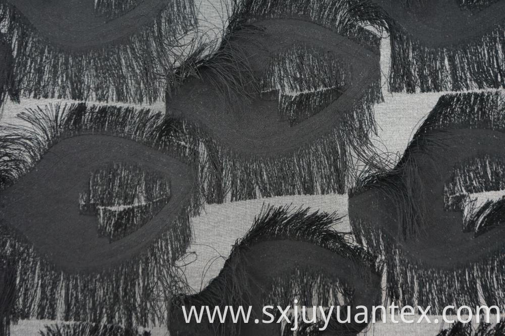 Polyester Eyelash Hand Cut Jacquard Fabric